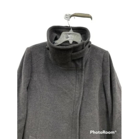 Cole Haan Black Cashmere, Wool High Mock Neck Overcoat Sz 10 Womens EUC - Picture 11 of 11